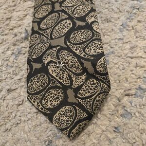 Christian DIOR MENS TIE BLACK Gray Tie 3 X 56